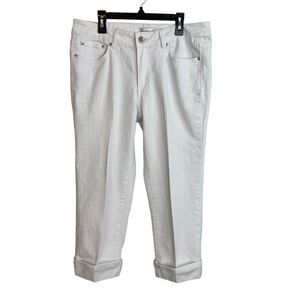 Christopher & Banks White Casual Capris